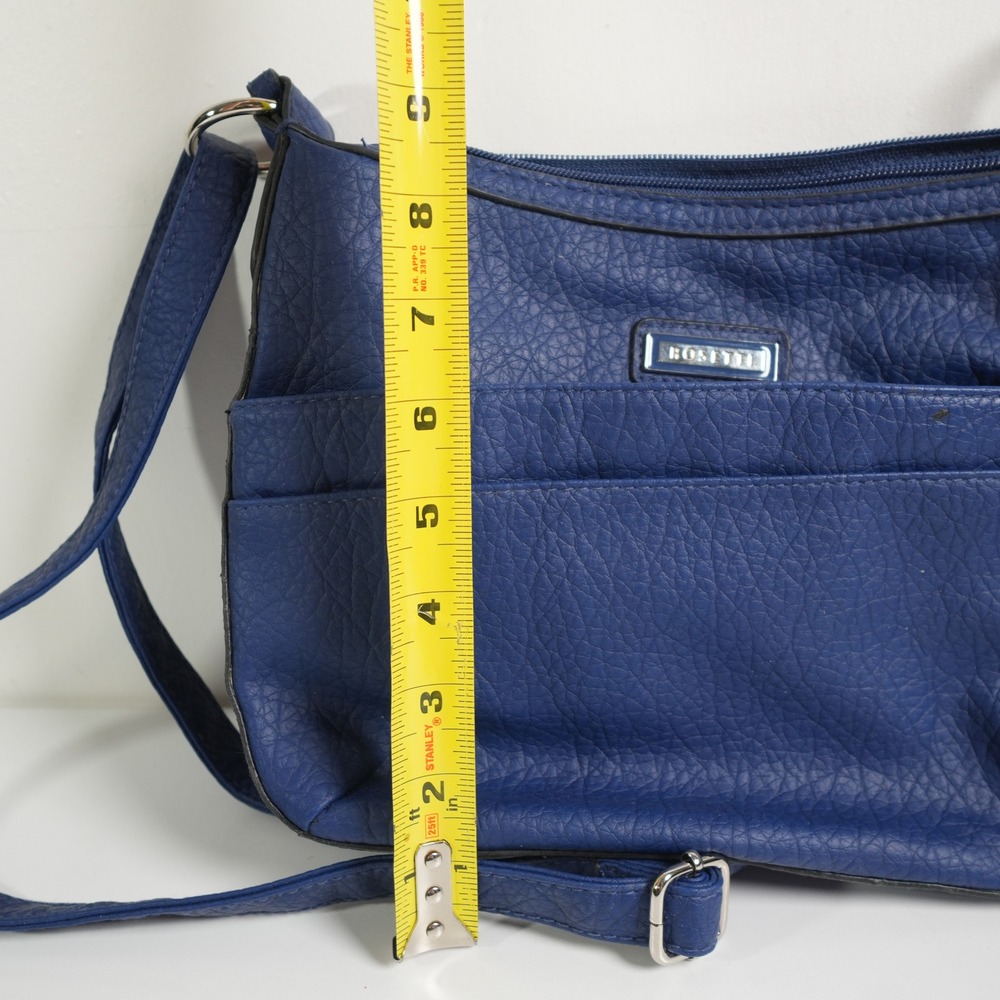 Rosetti Crossbody Bag Womens Medium Blue Pebbled Vegan Leather Adjustable Strap - Picture 8 of 9